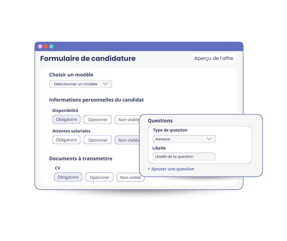 ATS mpleo - Personnalisation du formulaire de candidature