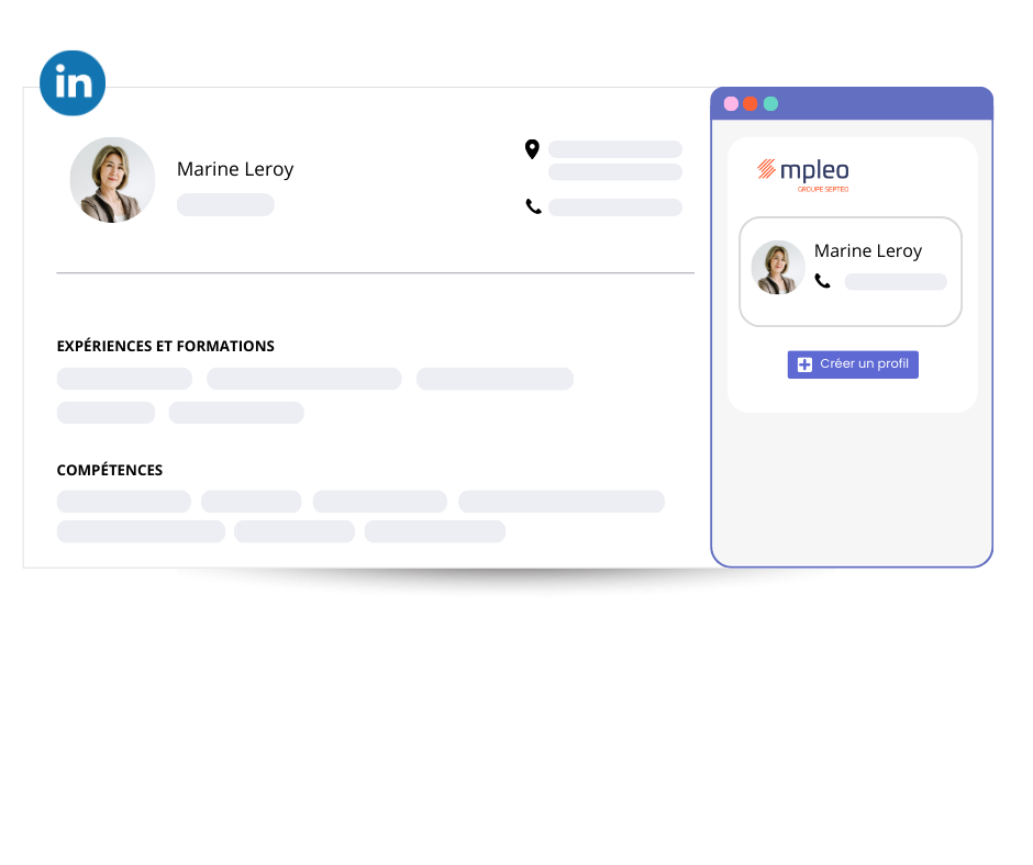 Logiciel de recrutement mpleo - Extension de sourcing de candidats