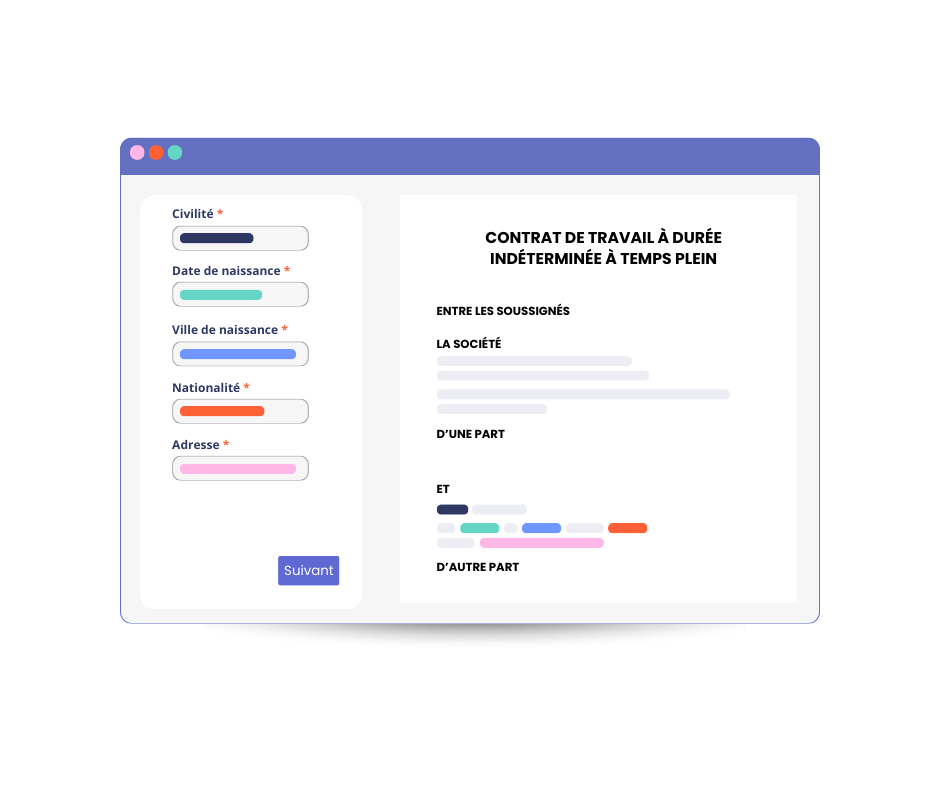 Core RH mpleo - Rédaction automatique de contrat de travail