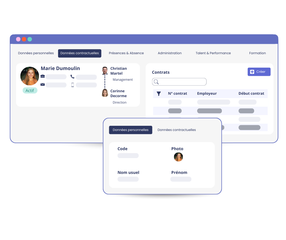 Core RH mpleo - Gestion des données des salariés
