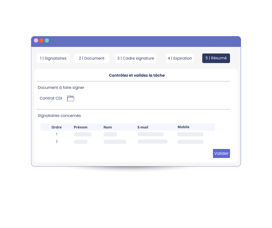 Core RH mpleo - signature électronique de contrat de travail