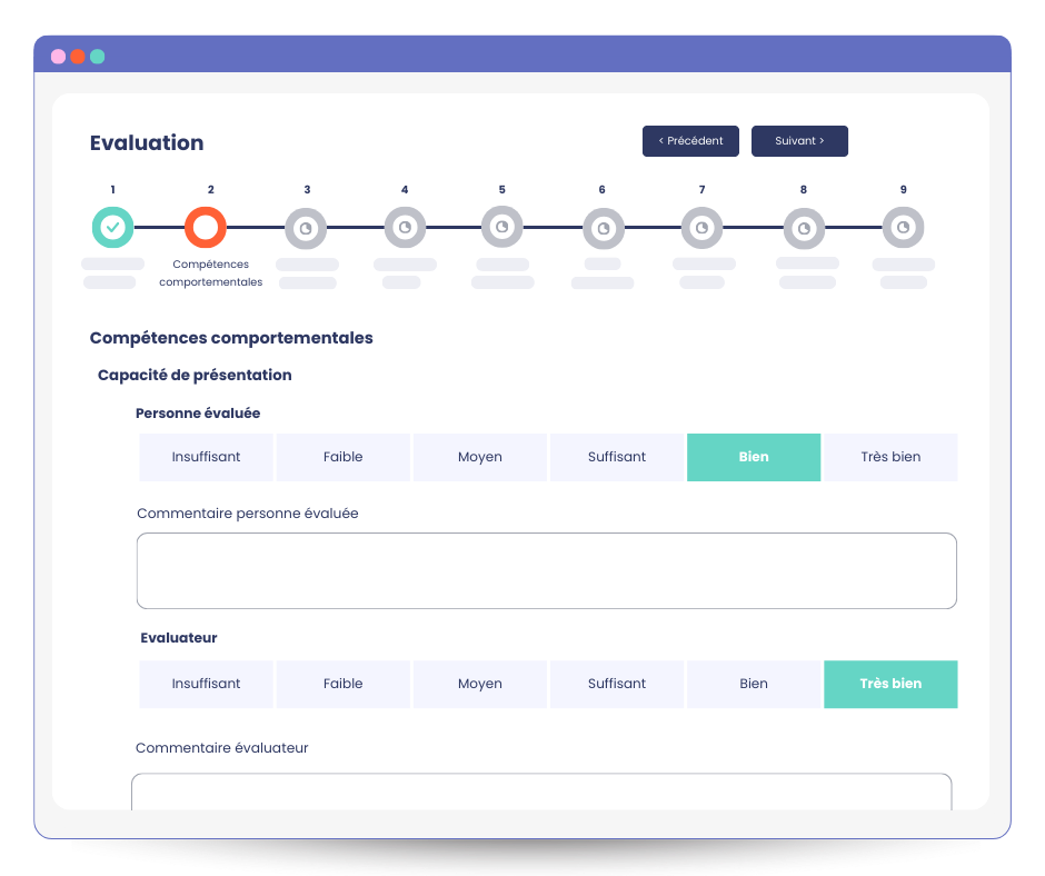 Logiciel compétences SIRH mpleo - Evaluation des compétences