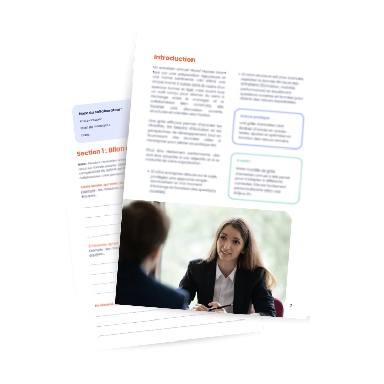 découvrez un modèle clé en main pour réussir vos campagnes d'entretiens annuels : une grille d'entretiens
