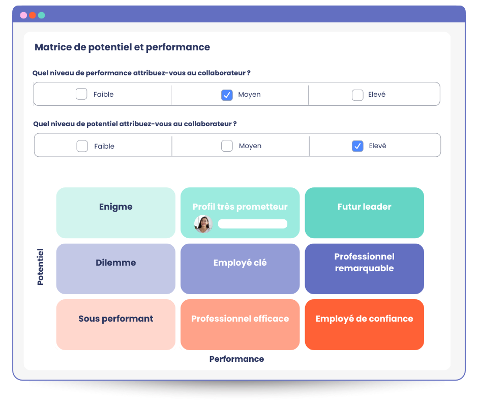 Logiciel Entretiens mpleo - Matrice 9box