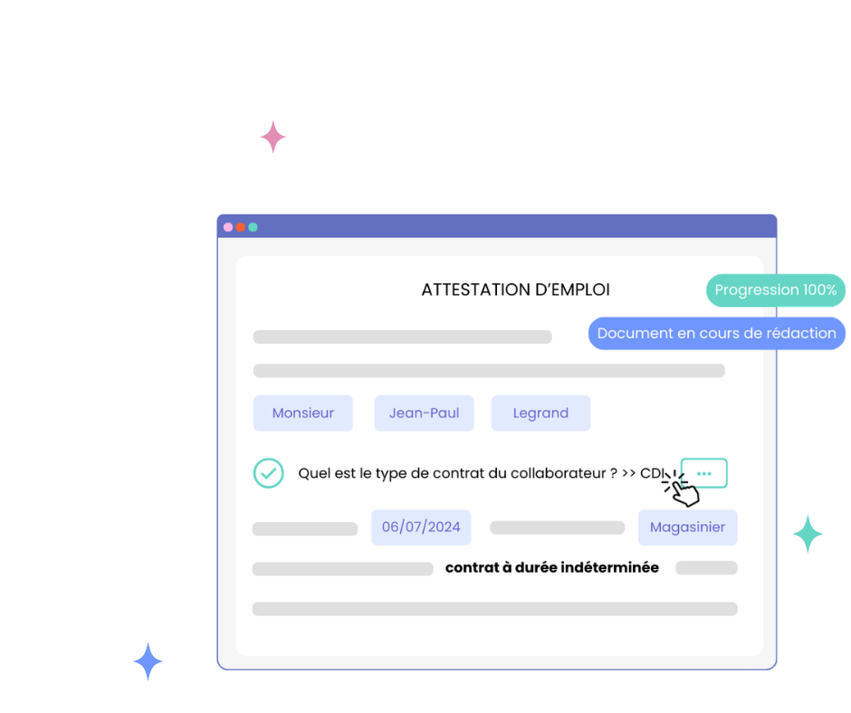 Logiciel générateur de documents RH